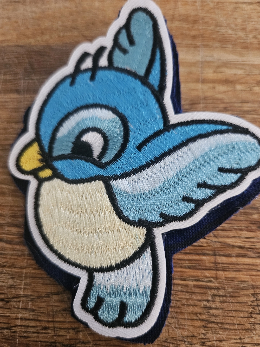 Snow White and Cinderella Blue Bird Embroidered Brooch